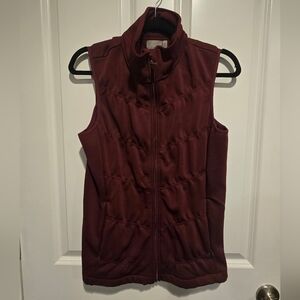 Athleta Maroon Quilted Vest